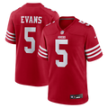 Men's San Francisco 49ers Mike Evans Scarlet Game Jersey