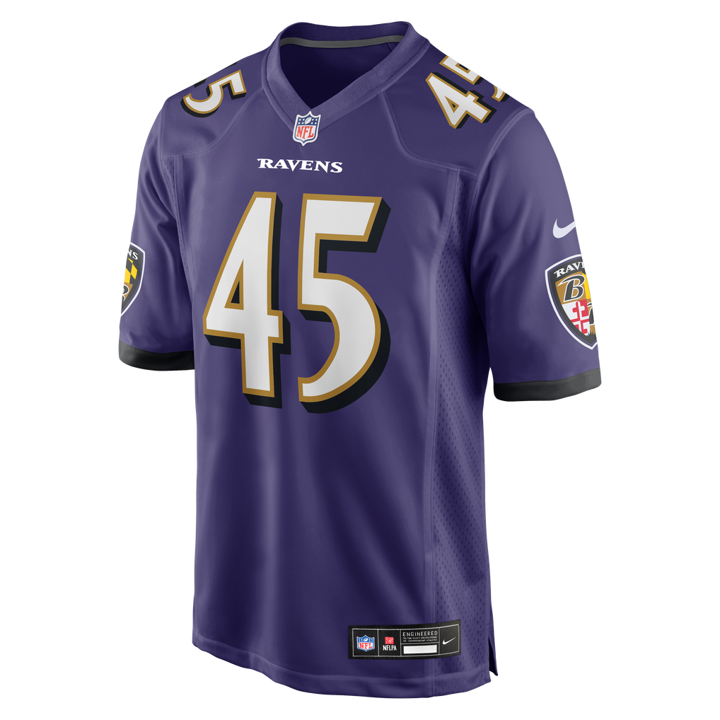 Men's Baltimore Ravens Mike Green Purple Team Game Jersey