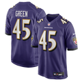 Men's Baltimore Ravens Mike Green Purple Team Game Jersey