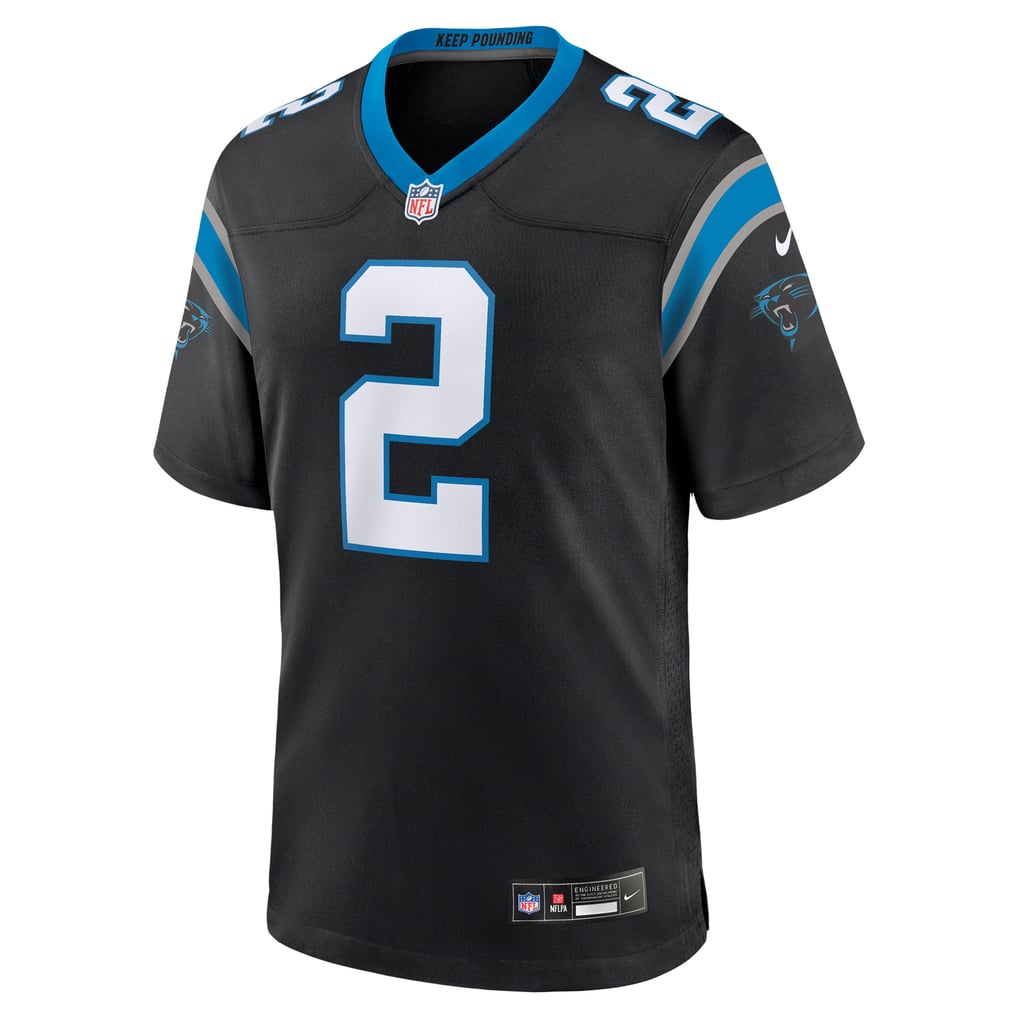 Men's Carolina Panthers Mike Jackson Black Game Jersey