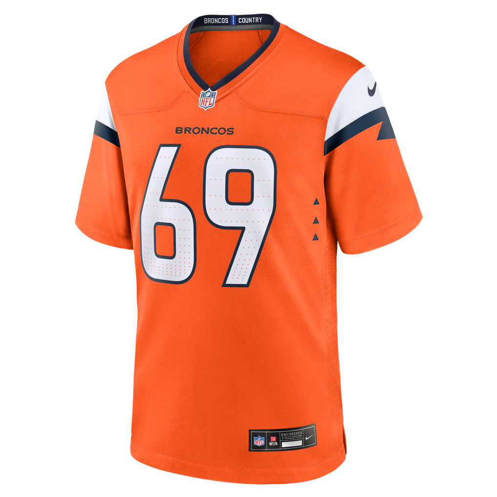 Men's Denver Broncos Mike McGlinchey Orange Team Game Jersey