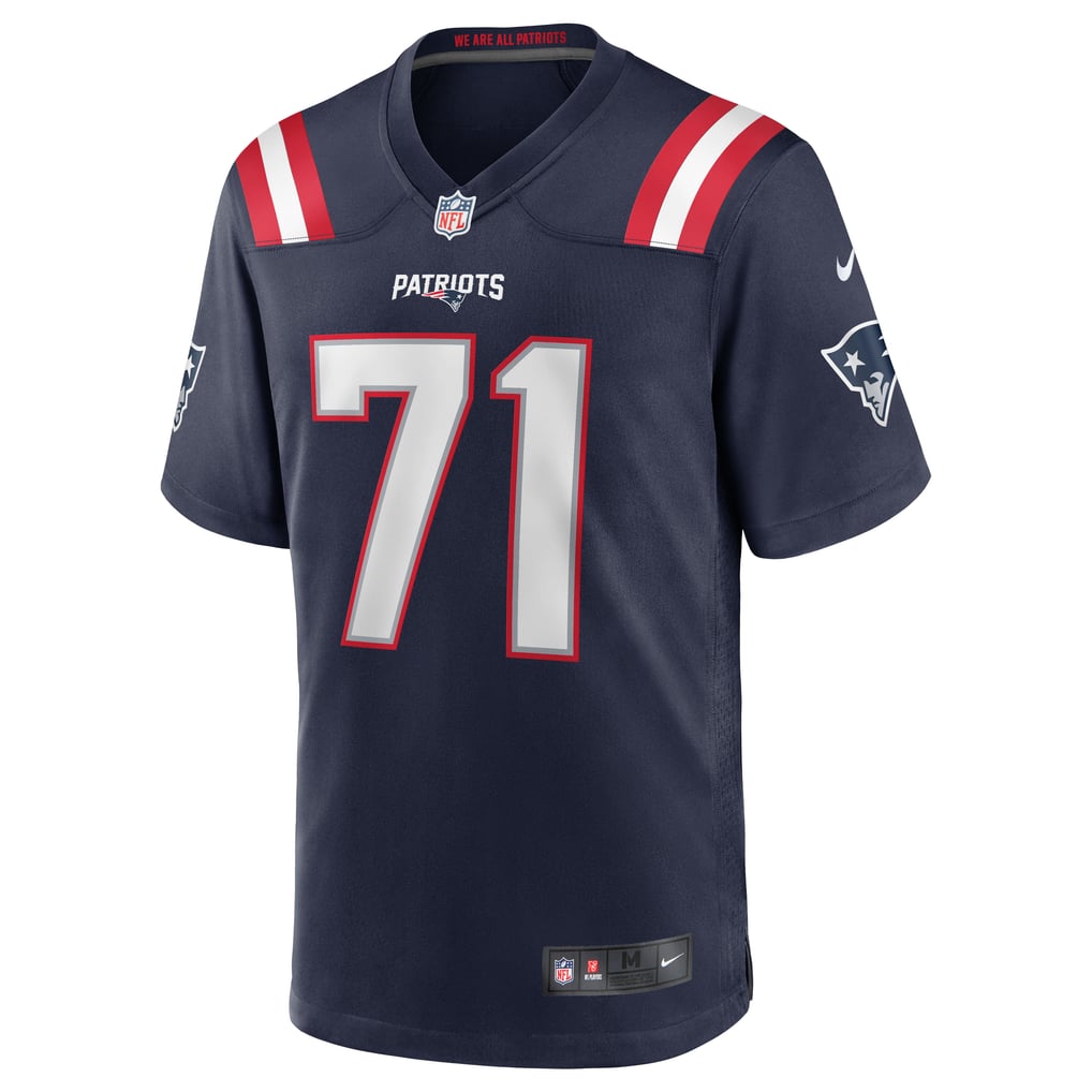 Men's New England Patriots Mike Onwenu Navy Team Game Jersey