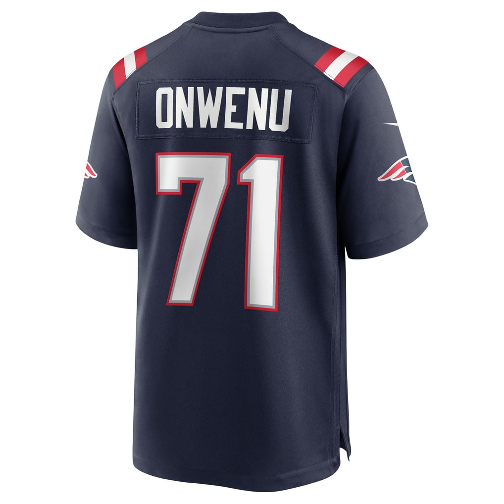 Men's New England Patriots Mike Onwenu Navy Team Game Jersey