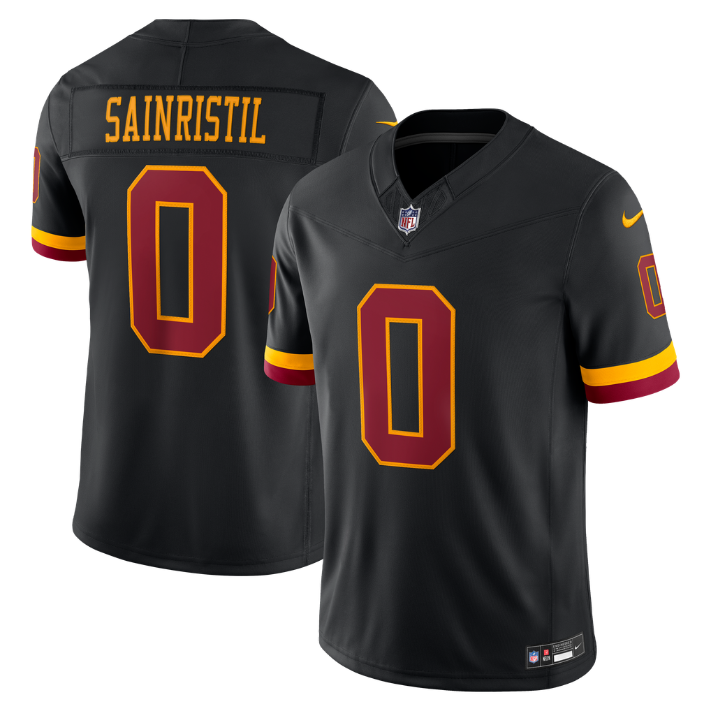 Men's Washington Commanders Mike Sainristil Black Alternate Vapor F.U.S.E. Stitched Limited Jersey