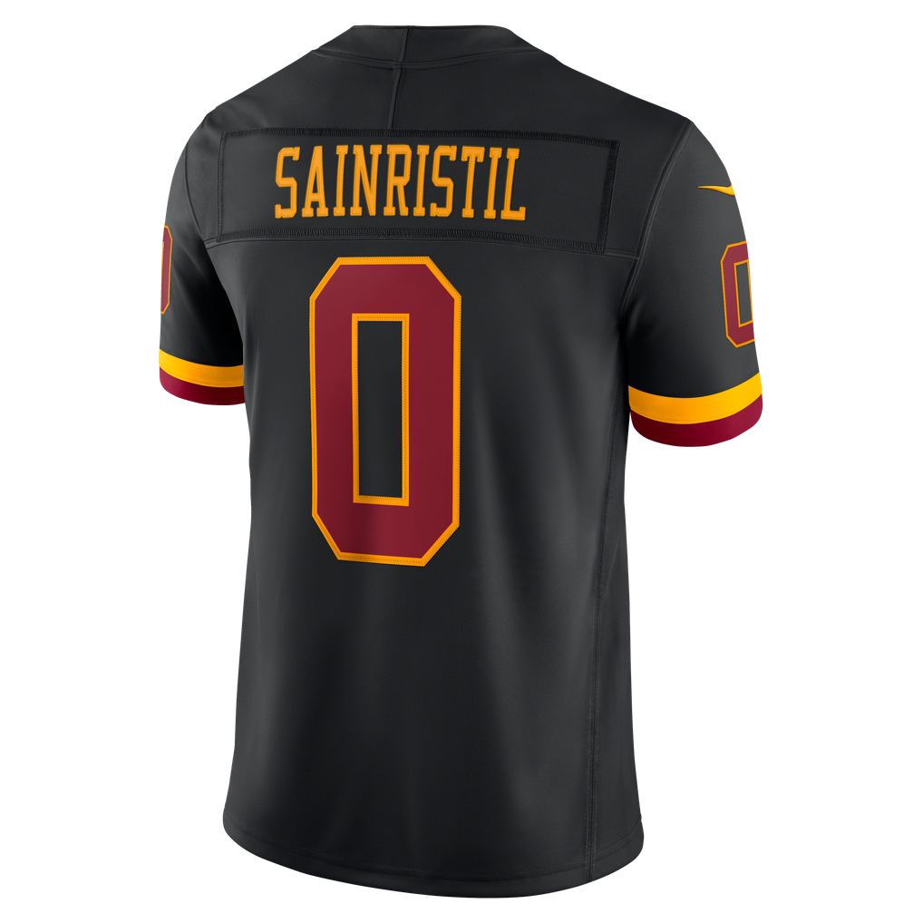 Men's Washington Commanders Mike Sainristil Black Alternate Vapor F.U.S.E. Stitched Limited Jersey
