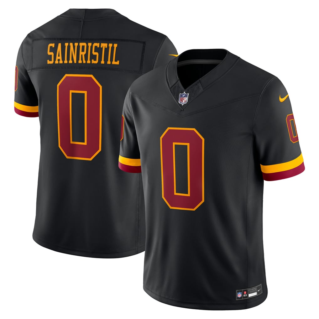 Men's Washington Commanders Mike Sainristil Black Alternate Vapor F.U.S.E. Stitched Limited Jersey