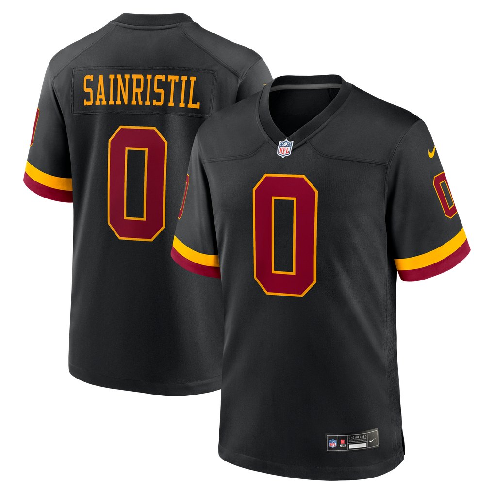 Men's Washington Commanders Mike Sainristil Black Hail Raiser Alternate Game Jersey