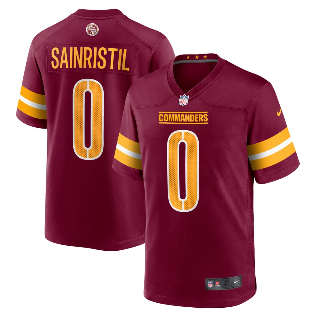 Men's Washington Commanders Mike Sainristil Burgundy Game Jersey