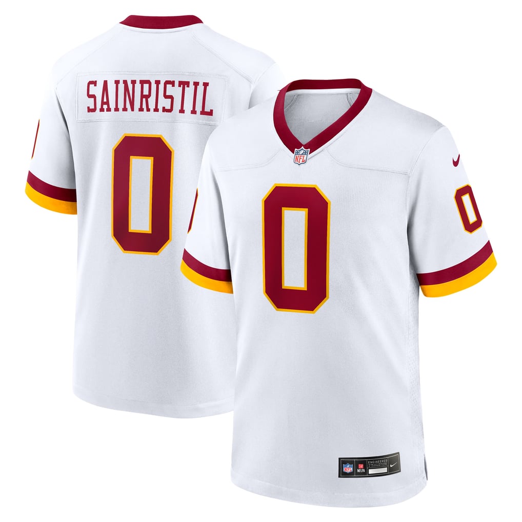 Men's Washington Commanders Mike Sainristil White Game Super Bowl Era Jersey