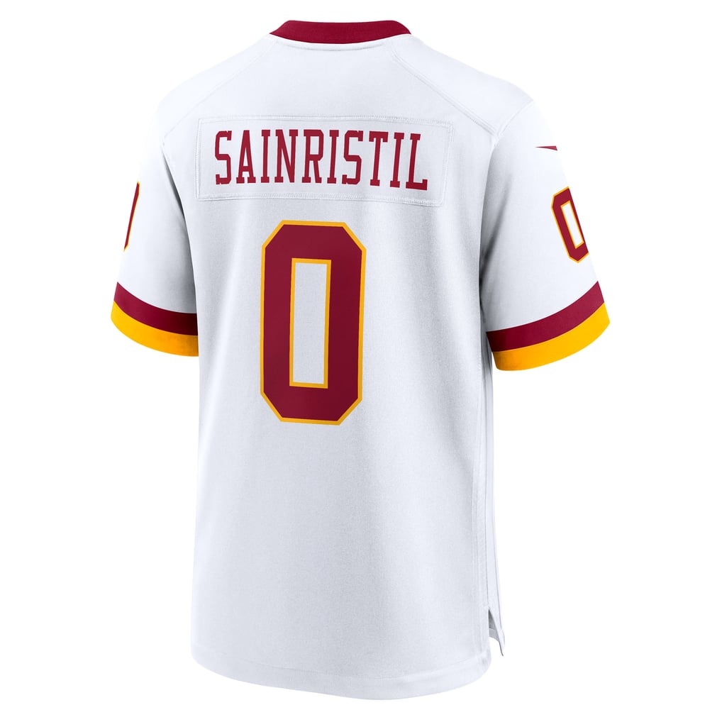 Men's Washington Commanders Mike Sainristil White Game Super Bowl Era Jersey