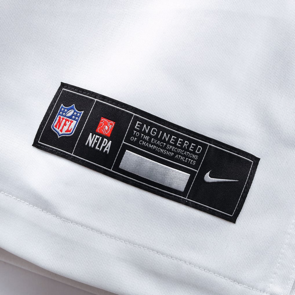 Men's Washington Commanders Mike Sainristil White Game Super Bowl Era Jersey