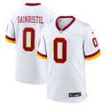 Men's Washington Commanders Mike Sainristil White Game Super Bowl Era Jersey
