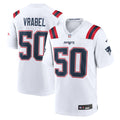 Men's New England Patriots Mike Vrabel White Retired Player Game Jersey