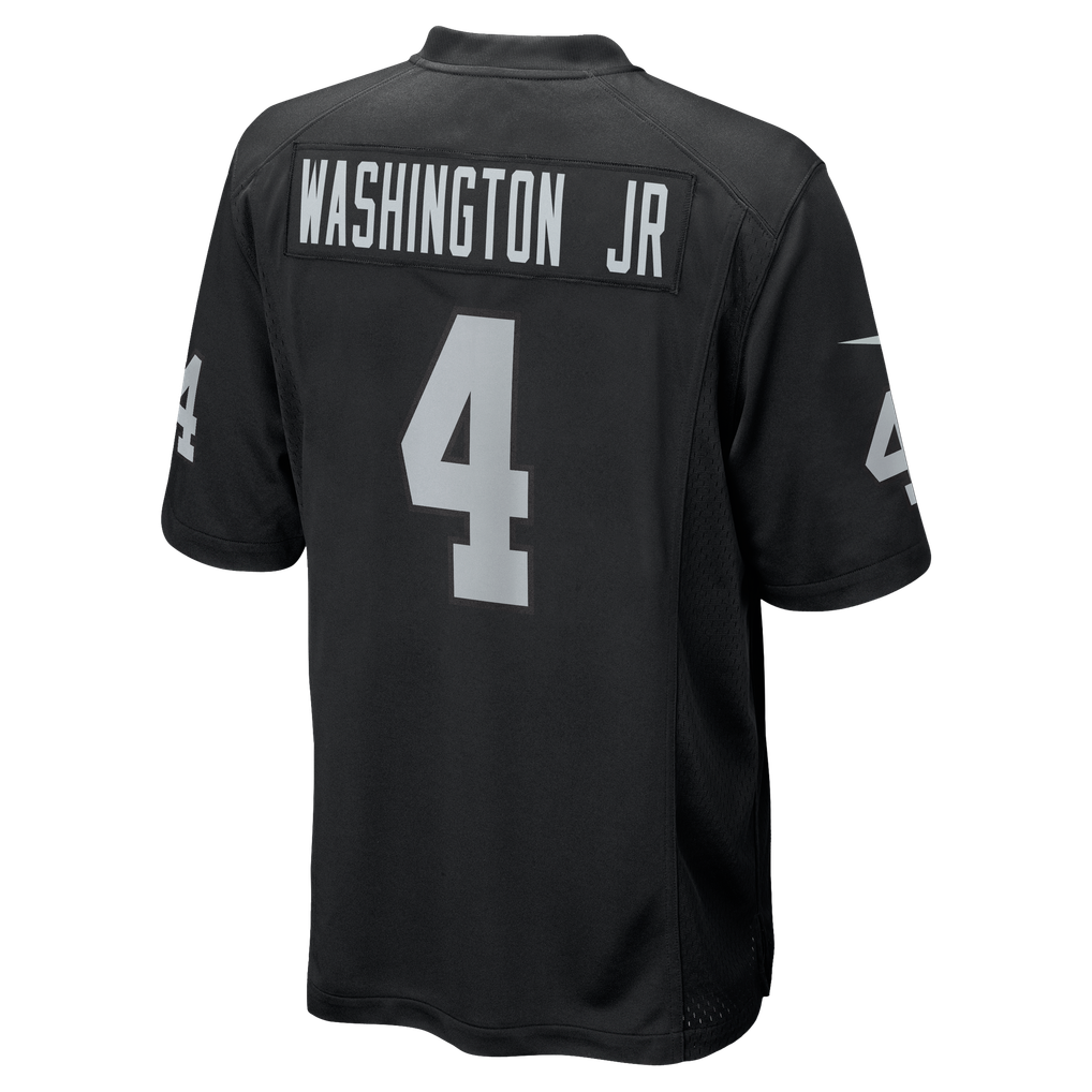 Men's Las Vegas Raiders Mike Washington Jr. Black Team Game Jersey