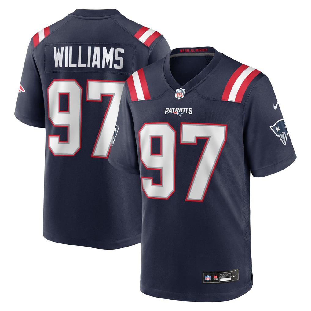 Men's New England Patriots Milton Williams Navy Game Player Jersey