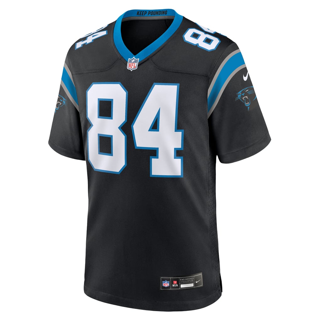 Men's Carolina Panthers Mitchell Evans Black Team Game Jersey
