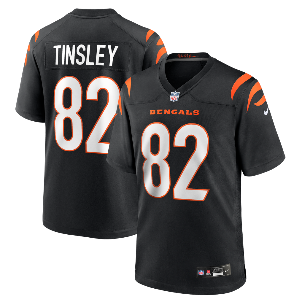 Men's Cincinnati Bengals Mitchell Tinsley Black Team Game Jersey