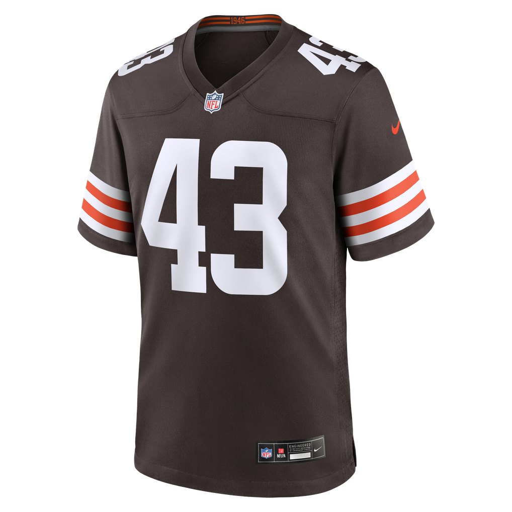 Men's Cleveland Browns Mohamoud Diabate Brown Team Game Jersey