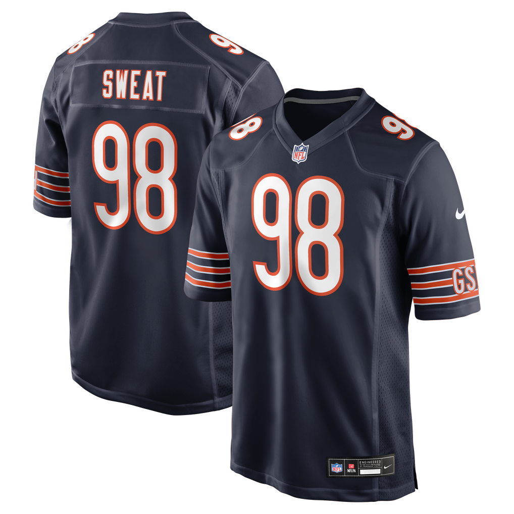 Men's Chicago Bears Montez Sweat Navy Game Jersey