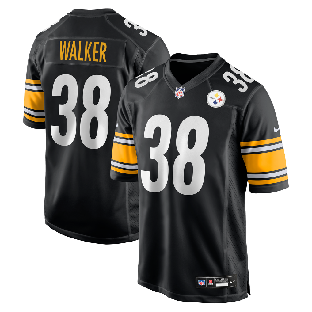 Men's Pittsburgh Steelers Mykal Walker Black Team Game Jersey