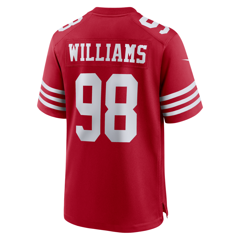 Men's San Francisco 49ers Mykel Williams Scarlet Game Player Jersey