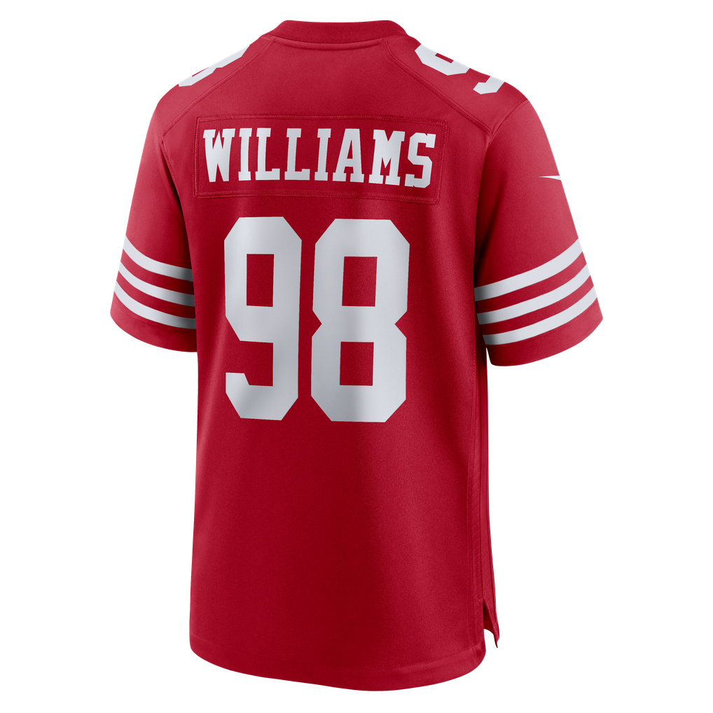 Men's San Francisco 49ers Mykel Williams Scarlet Team Game Jersey