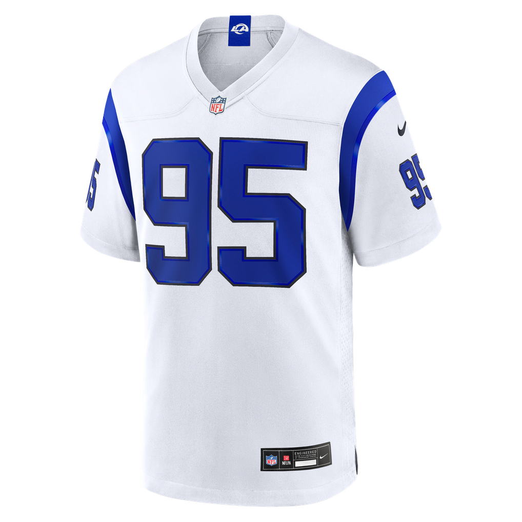 Men's Los Angeles Rams Myles Garrett Fearsome White Game Jersey