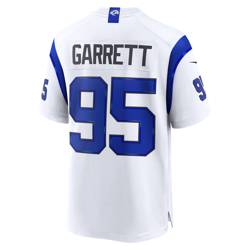 Men's Los Angeles Rams Myles Garrett Fearsome White Game Jersey