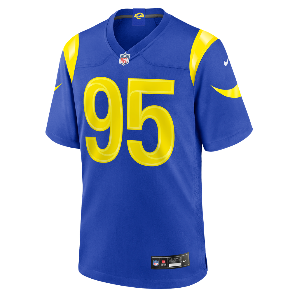 Men's Los Angeles Rams Myles Garrett Royal Men's Game Jersey