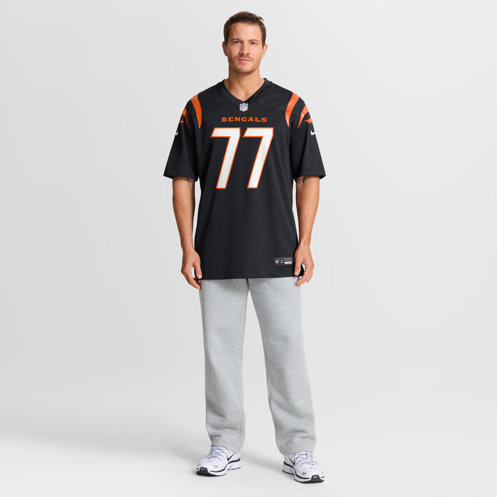 Men's Cincinnati Bengals Myles Hinton Black Team Game Jersey