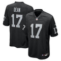 Men's Las Vegas Raiders Nakobe Dean Black Team Game Jersey