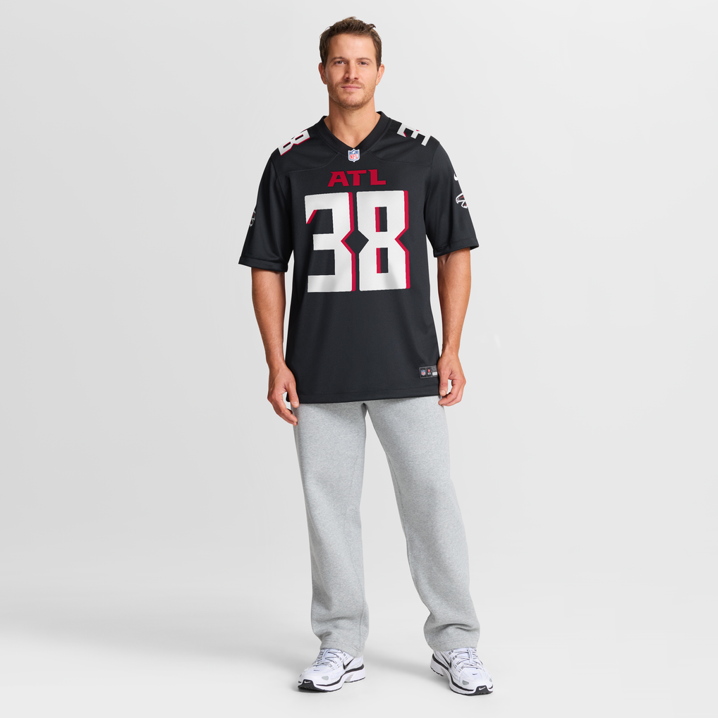 Men's Atlanta Falcons Nathan Carter Black Team Game Jersey