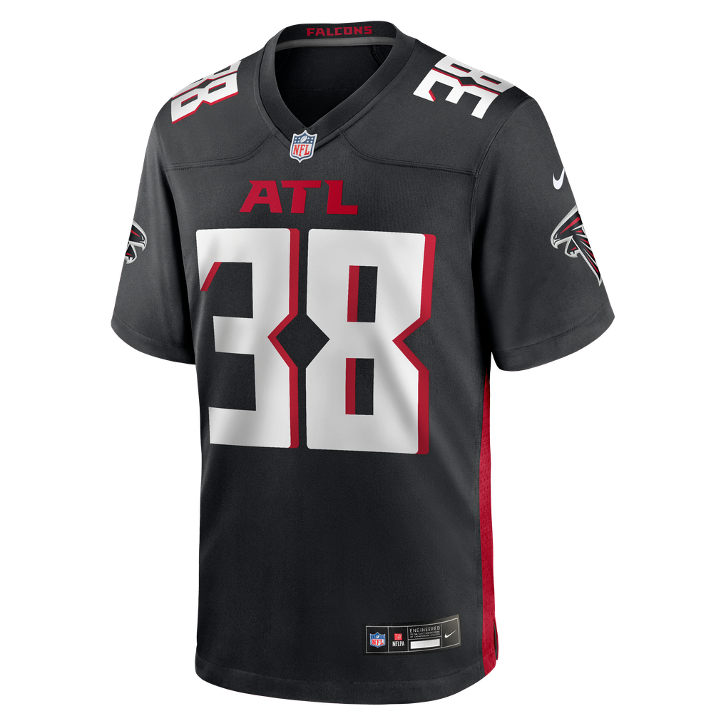 Men's Atlanta Falcons Nathan Carter Black Team Game Jersey