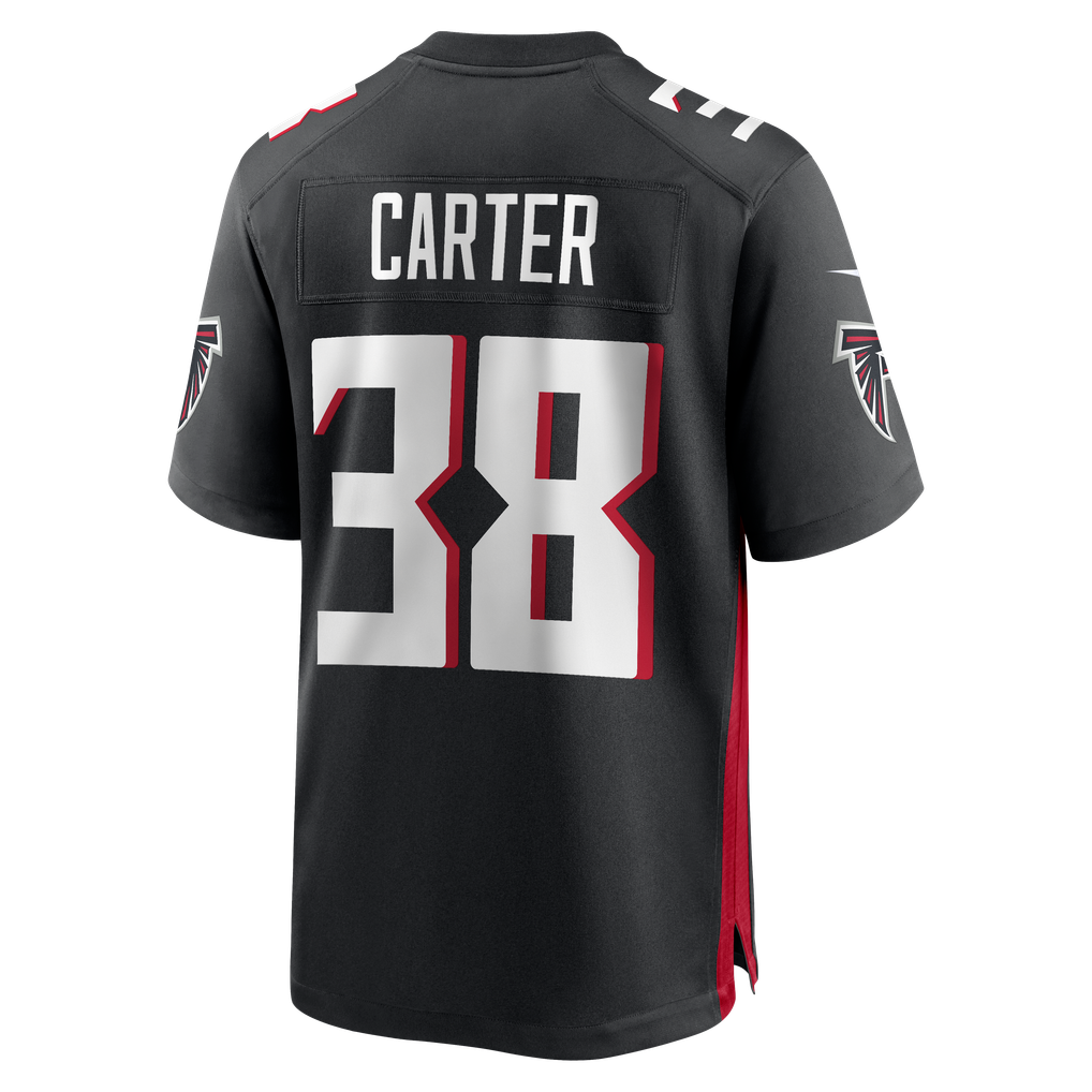 Men's Atlanta Falcons Nathan Carter Black Team Game Jersey