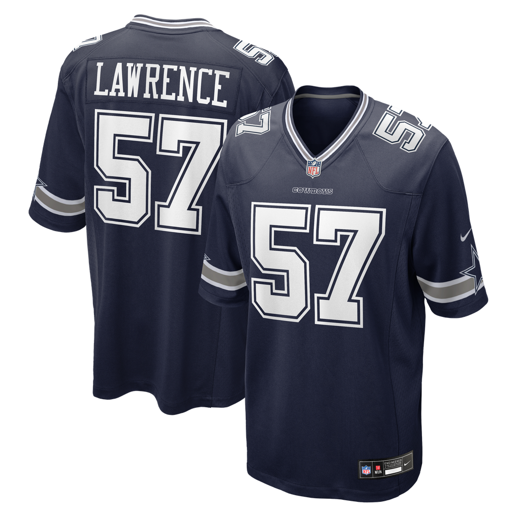 Men's Dallas Cowboys Malachi Lawrence Navy Team Game Jersey