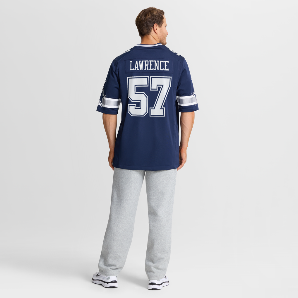 Men's Dallas Cowboys Malachi Lawrence Navy Team Game Jersey