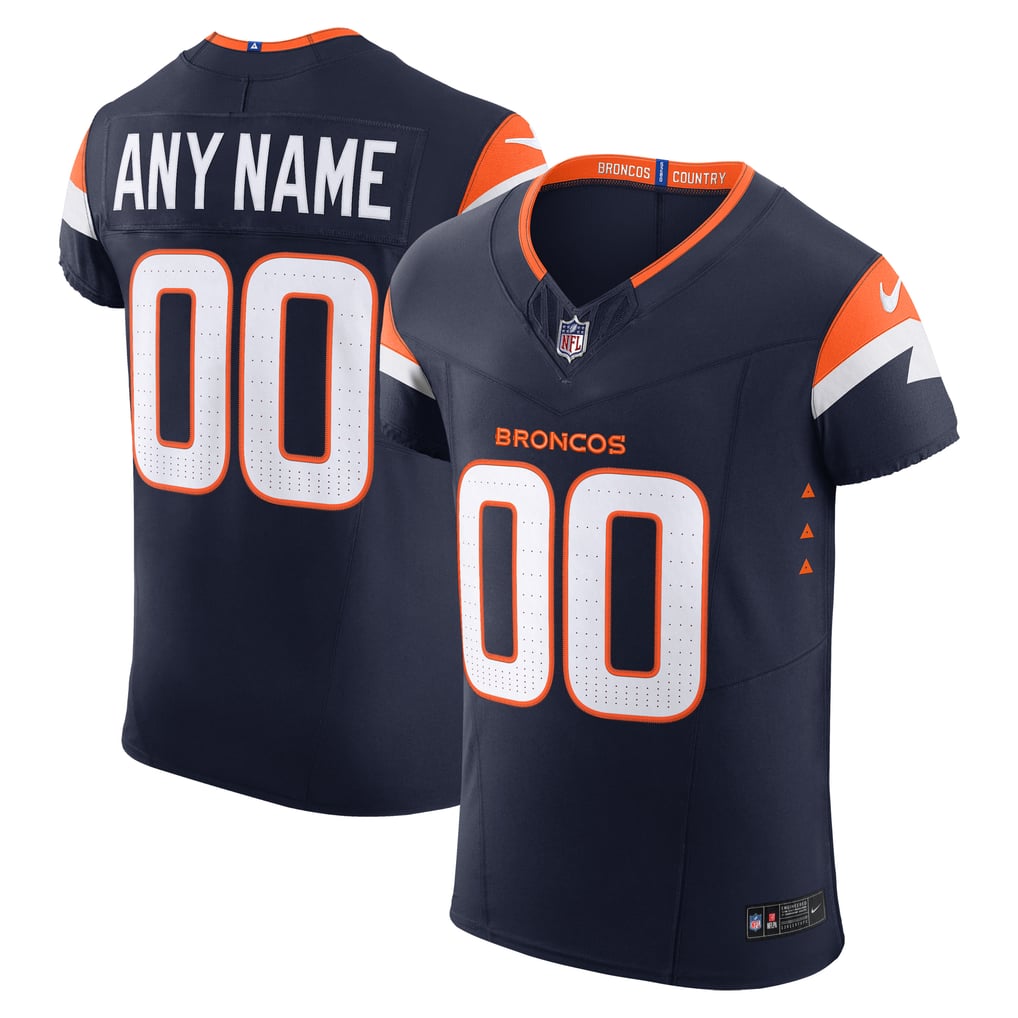 Men's Denver Broncos Navy Alternate Vapor F.U.S.E. Elite Custom Jersey