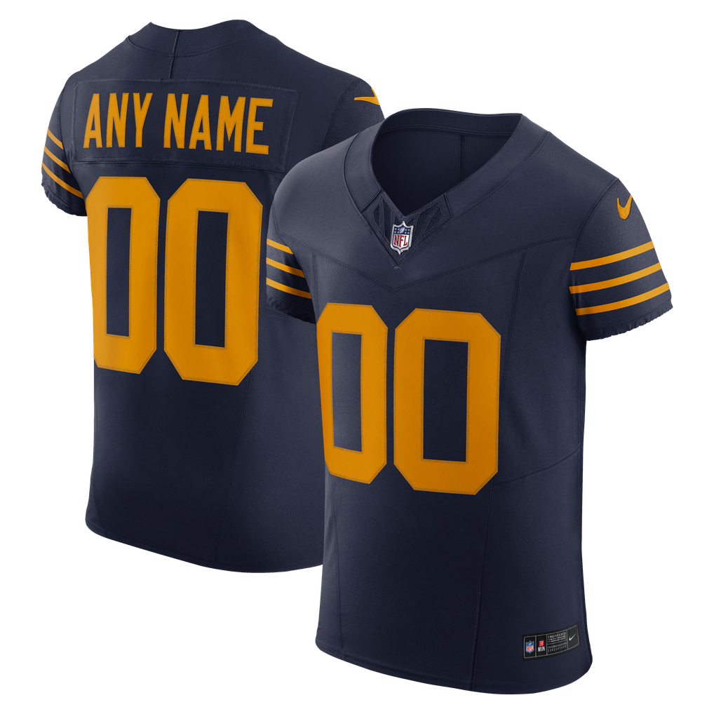 Men's Green Bay Packers Navy Alternate Vapor F.U.S.E. Elite Custom Jersey
