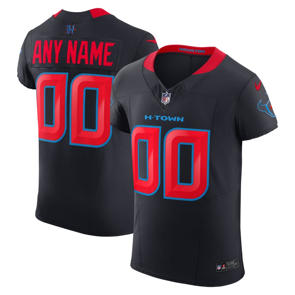 Men's Houston Texans Navy Alternate Vapor F.U.S.E. Elite Custom Jersey