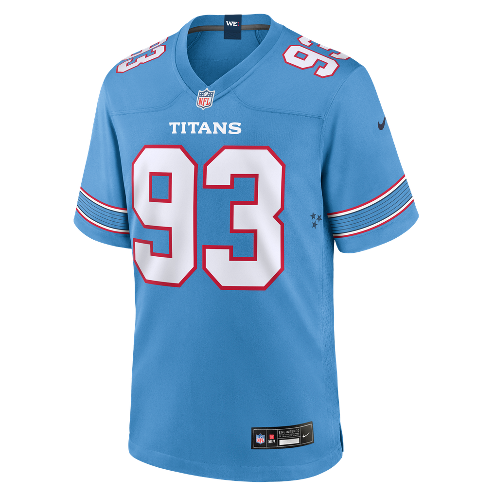 Men's Tennessee Titans Nazir Stackhouse Light Blue Team Game Jersey