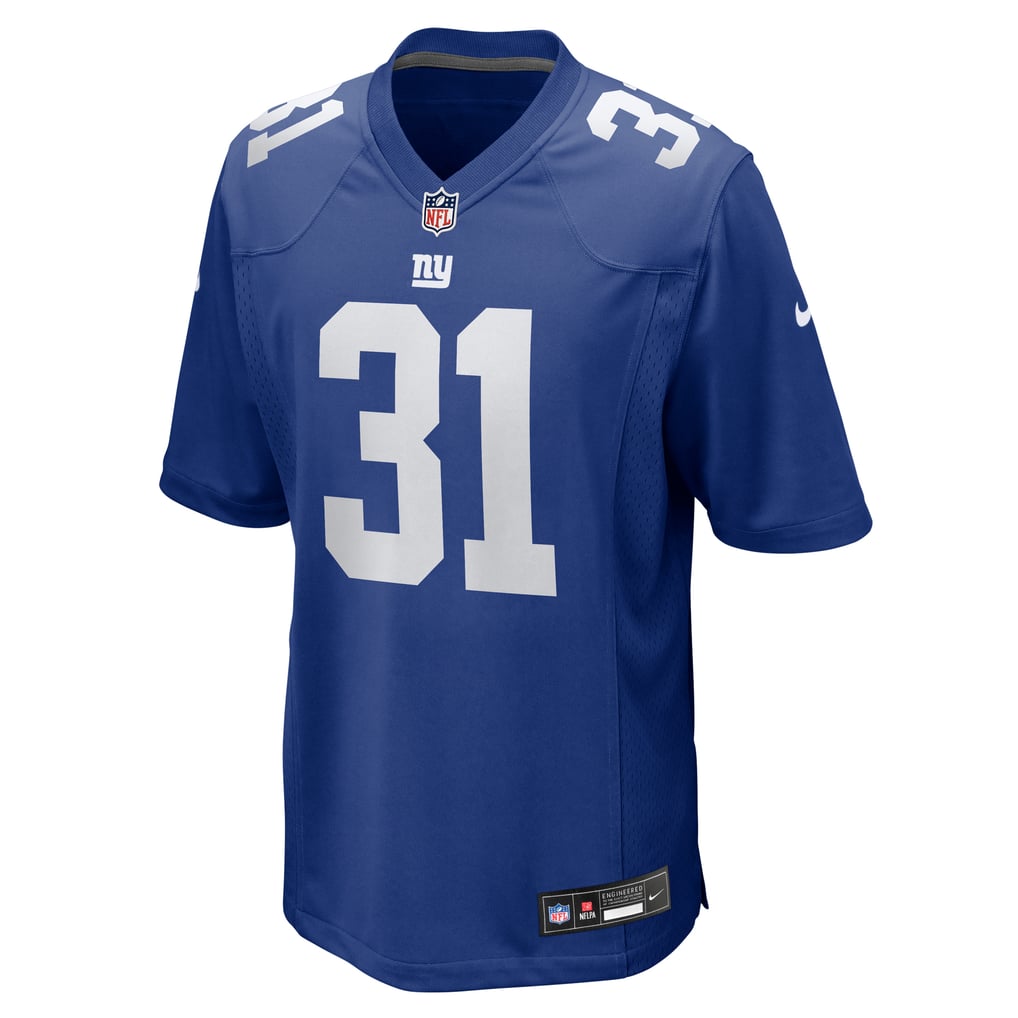 Men's New York Giants Nic Jones Royal Team Game Jersey