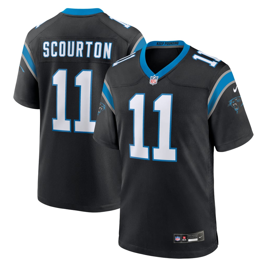 Men's Carolina Panthers Nic Scourton Black Team Game Jersey