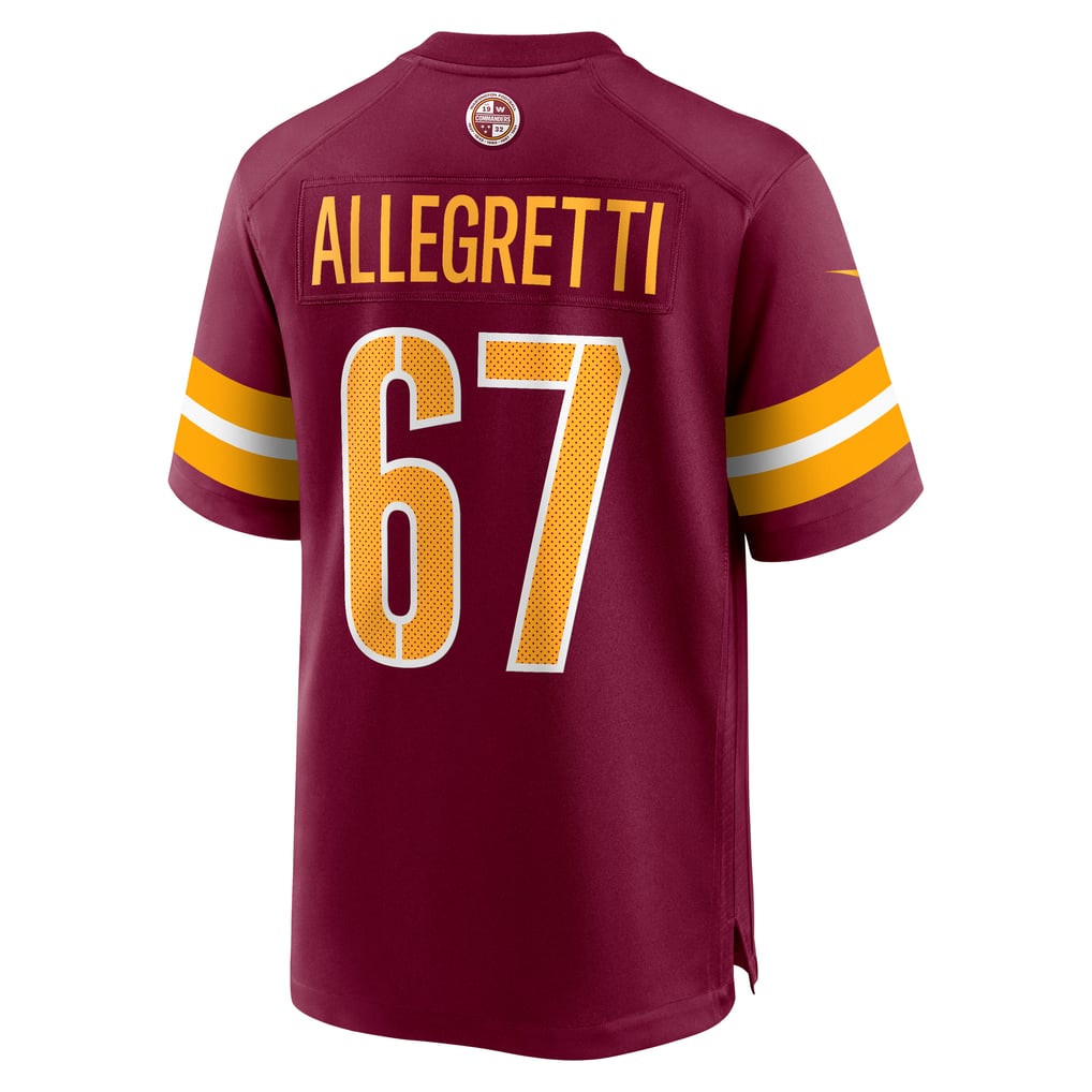 Men's Washington Commanders Nick Allegretti Burgundy Game Jersey