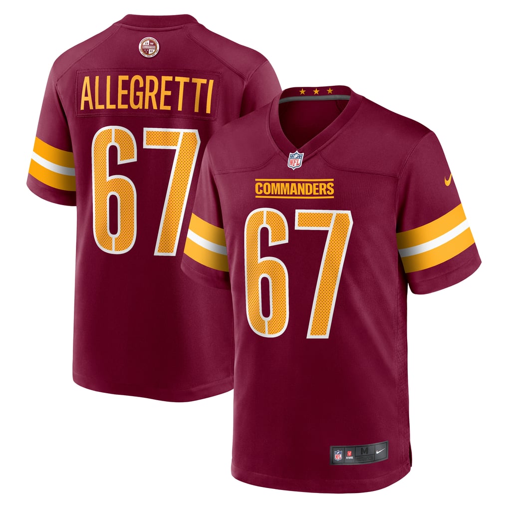 Men's Washington Commanders Nick Allegretti Burgundy Game Jersey