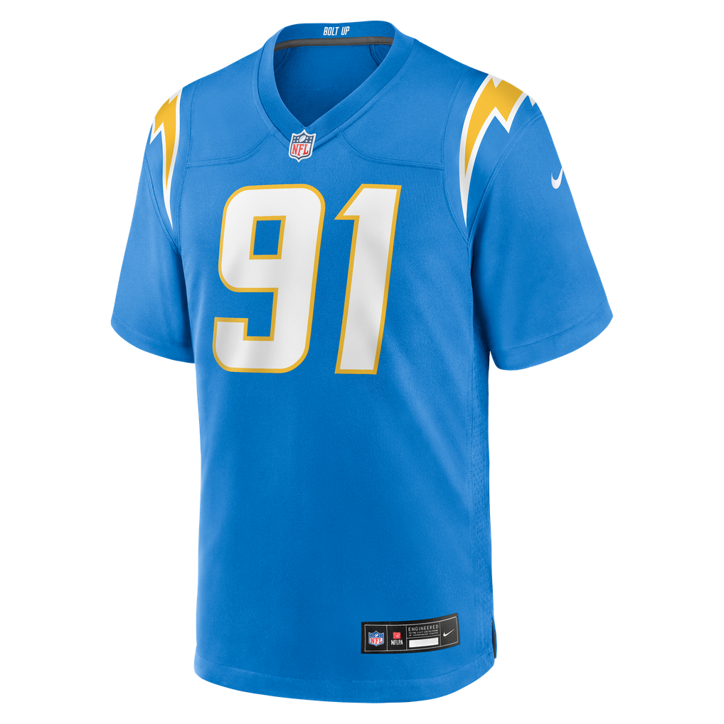Men's Los Angeles Chargers Nick Barrett Powder Blue Team Game Jersey