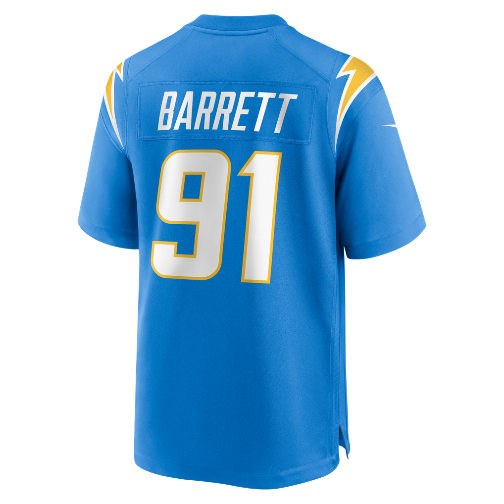 Men's Los Angeles Chargers Nick Barrett Powder Blue Team Game Jersey