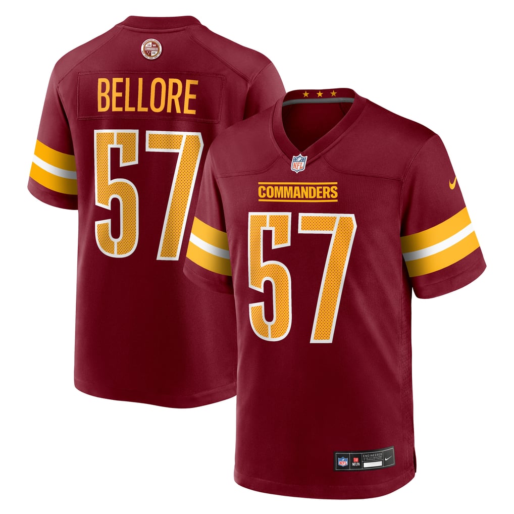 Men's Washington Commanders Nick Bellore Burgundy Team Game Jersey