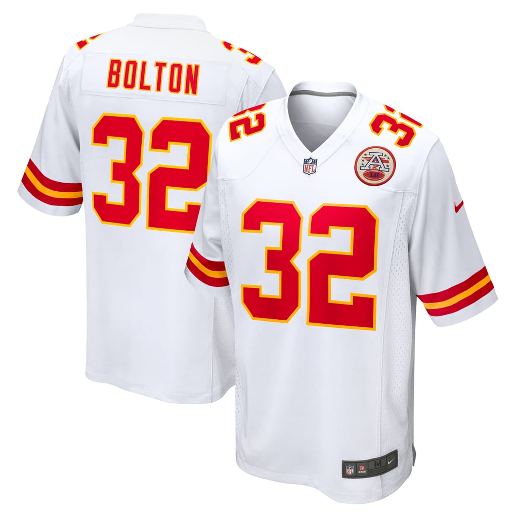 Men's Kansas City Chiefs Nick Bolton White Away Game Player Jersey