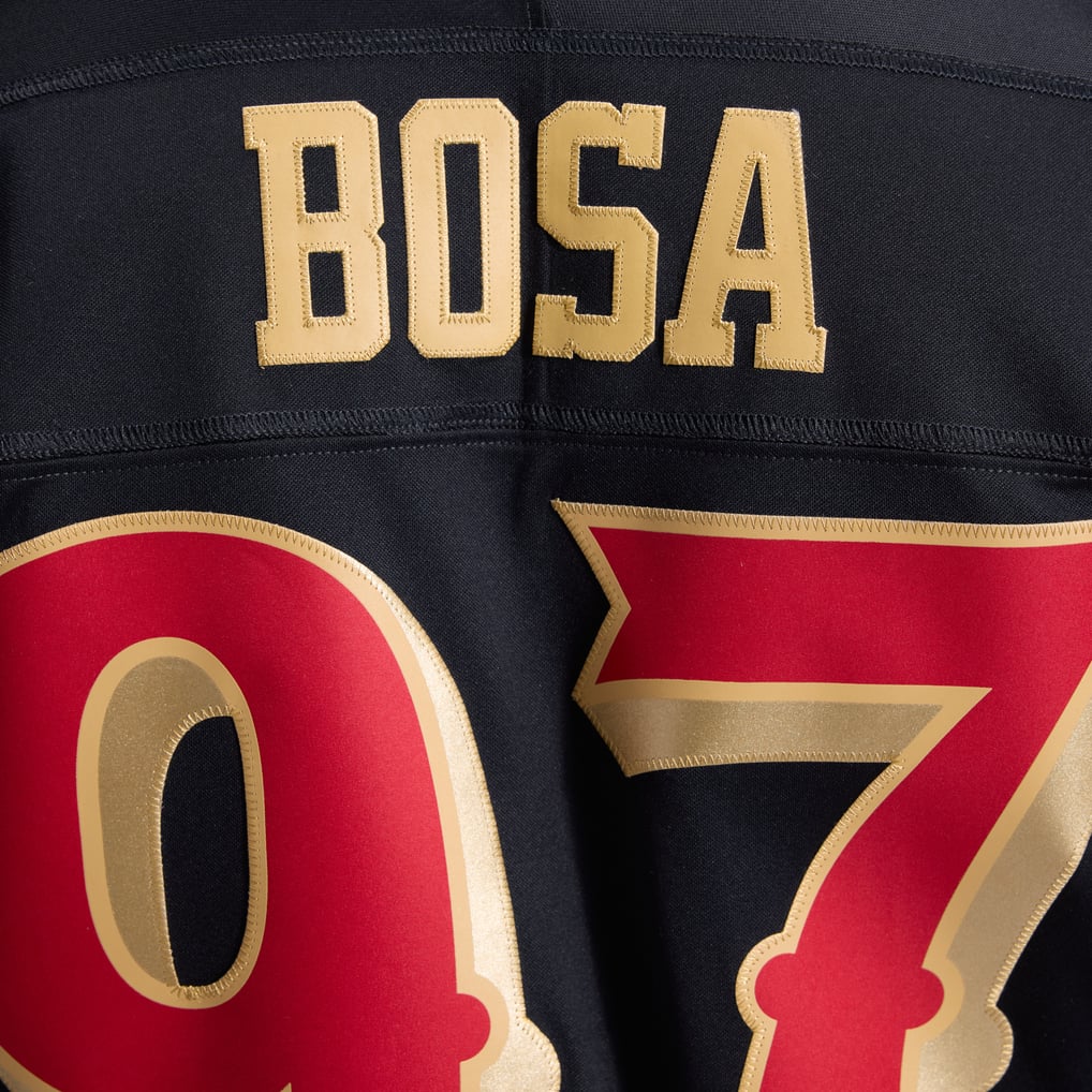 Men's San Francisco 49ers Nick Bosa Black Rivalries Collection Stitched Limited Jersey
