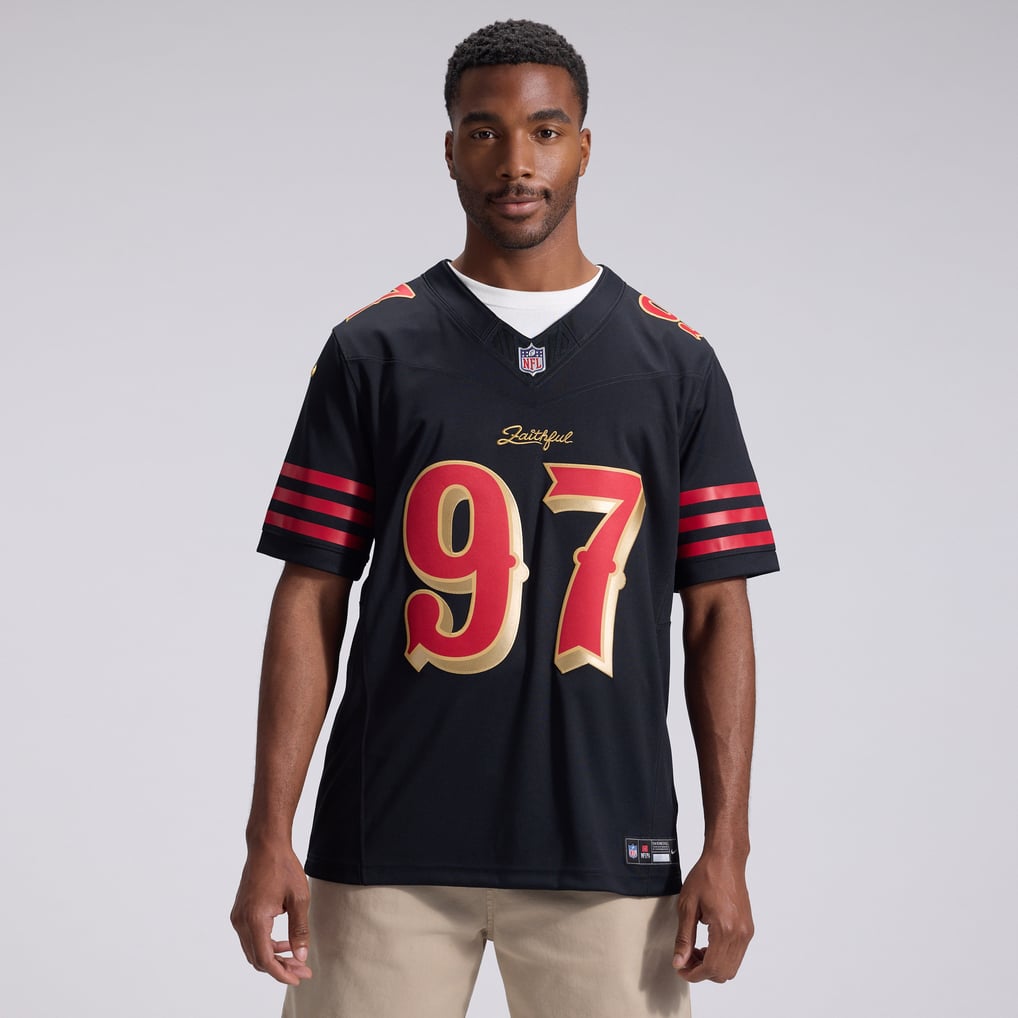 Men's San Francisco 49ers Nick Bosa Black Rivalries Collection Stitched Limited Jersey